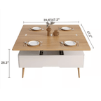 Multifunctional Lift-Top Coffee Table with Drawer Dimensions