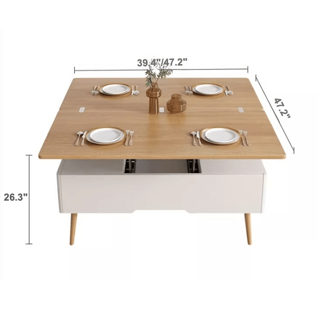 Multifunctional Lift-Top Coffee Table with Drawer Dimensions