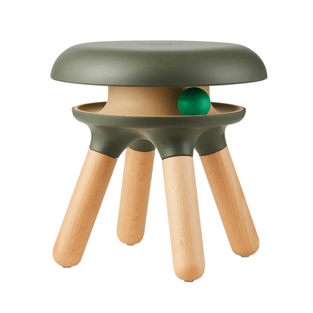 Multifunctional Pet-Friendly Accent Chair Stool With Orbital Cat Play Ring