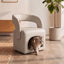 Multifunctional Pet-Friendly Accent Chair With Hidden Cat Nook and Casters