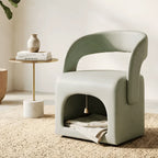 Multifunctional Pet-Friendly Accent Chair With Hidden Cat Nook and Casters Main Product Image