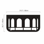 Multifunctional Pet-Friendly Coffee Table with Arched Oak Frame and Glass Top Dimensions