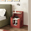 Multifunctional Pet-Friendly Nightstand with Sculptural Open Storage