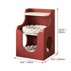 Multifunctional Pet-Friendly Nightstand with Sculptural Open Storage Dimensions