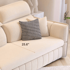 Multifunctional Sofa Bed with Ottoman Storage, Compact Design