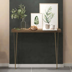 Narrow Rectangular Console Table With Walnut Top - 5 Sizes