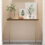 Narrow Rectangular Console Table With Walnut Top - 5 Sizes Main Product Image