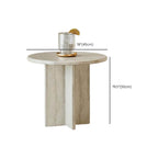 Natural Beige Travertine Round Coffee Tables for Wabi-Sabi Living Rooms Dimensions