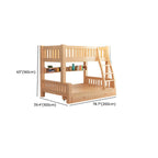 Natural Finish Modern Bunk Bed with Mattress & Storage Options Dimensions