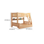 Natural Finish Modern Bunk Bed with Mattress & Storage Options Dimensions