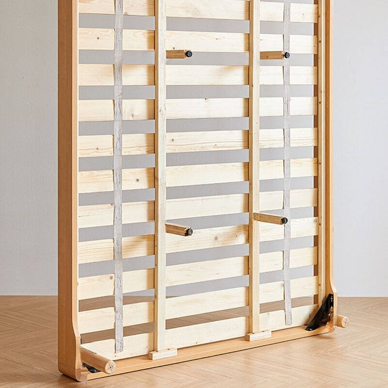 Natural Finish Modern Kids Bed - Standard Size Wooden Design