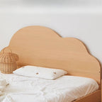 Natural Finish Scandinavian Wood Daybed with Headboard