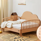 Natural Finish Scandinavian Wood Daybed with Headboard Main Product Image