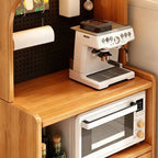 Natural Finish Walnut Modern Kitchen Storage Cabinet