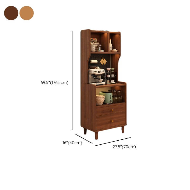 Natural Finish Walnut Modern Kitchen Storage Cabinet Dimensions