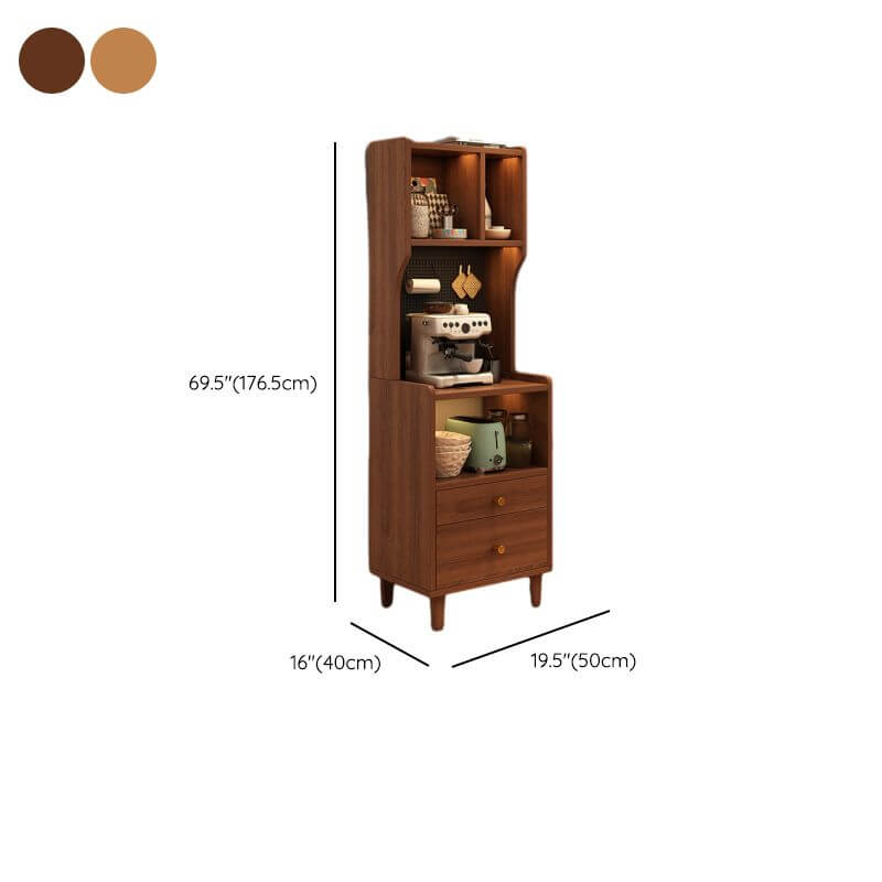 Natural Finish Walnut Modern Kitchen Storage Cabinet Dimensions