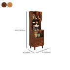 Natural Finish Walnut Modern Kitchen Storage Cabinet Dimensions