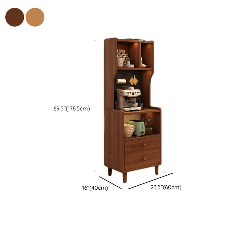 Natural Finish Walnut Modern Kitchen Storage Cabinet Dimensions