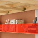 Natural Finish Wood Bunk Bed with Drawers and Mattress