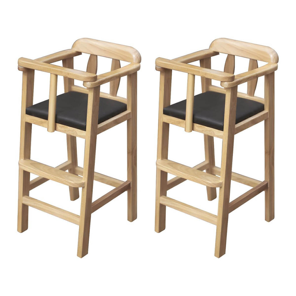 Natural Finish Wooden Dining Chair with Comfortable Design for Kids