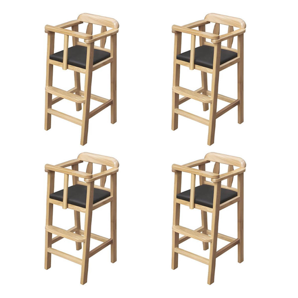 Natural Finish Wooden Dining Chair with Comfortable Design for Kids