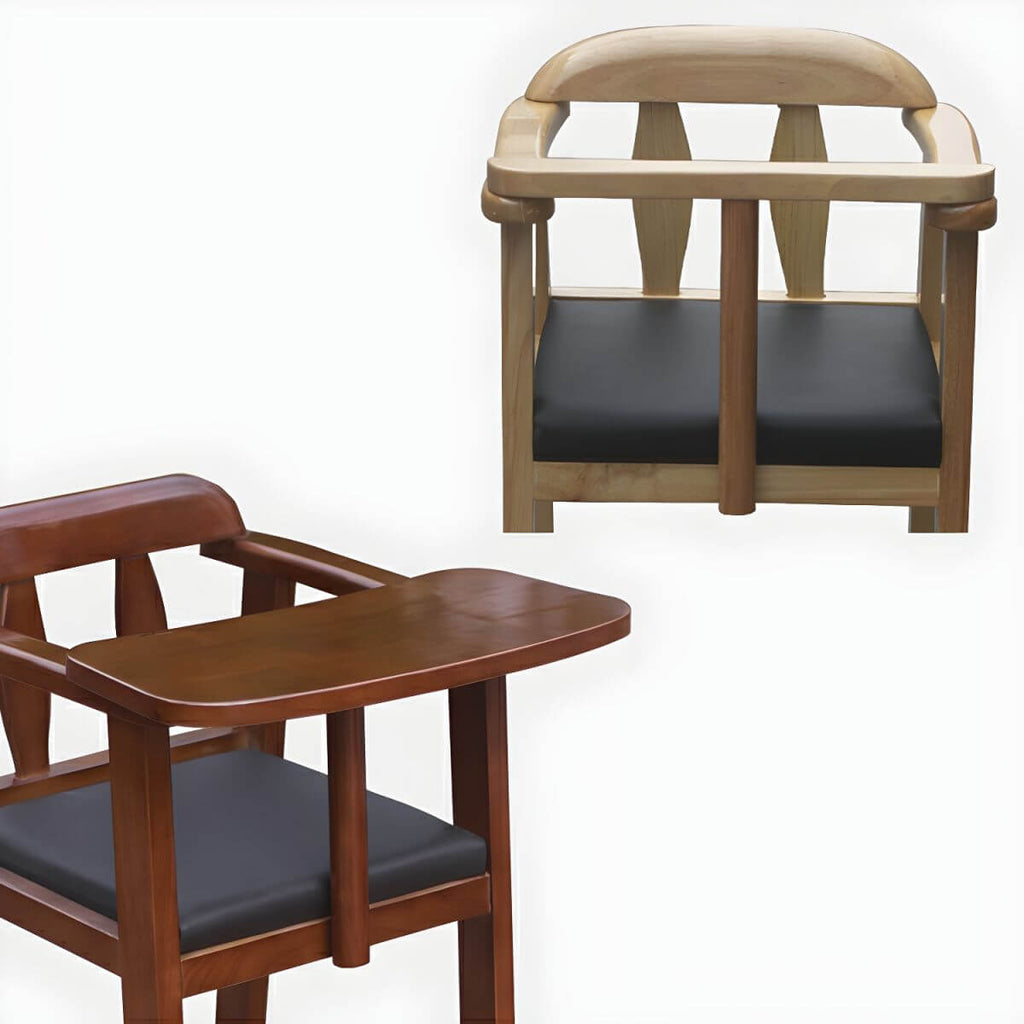 Natural Finish Wooden Dining Chair with Comfortable Design for Kids