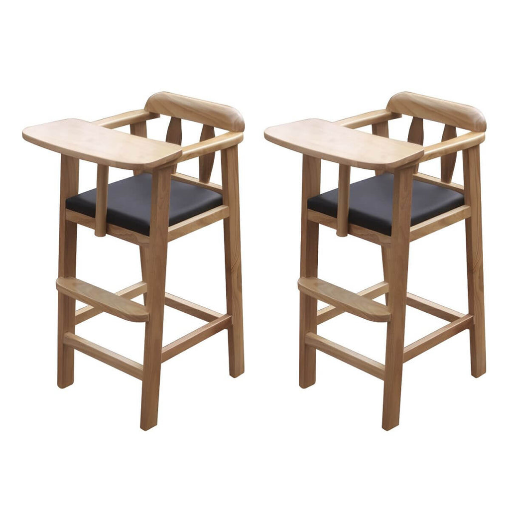 Natural Finish Wooden Dining Chair with Comfortable Design for Kids