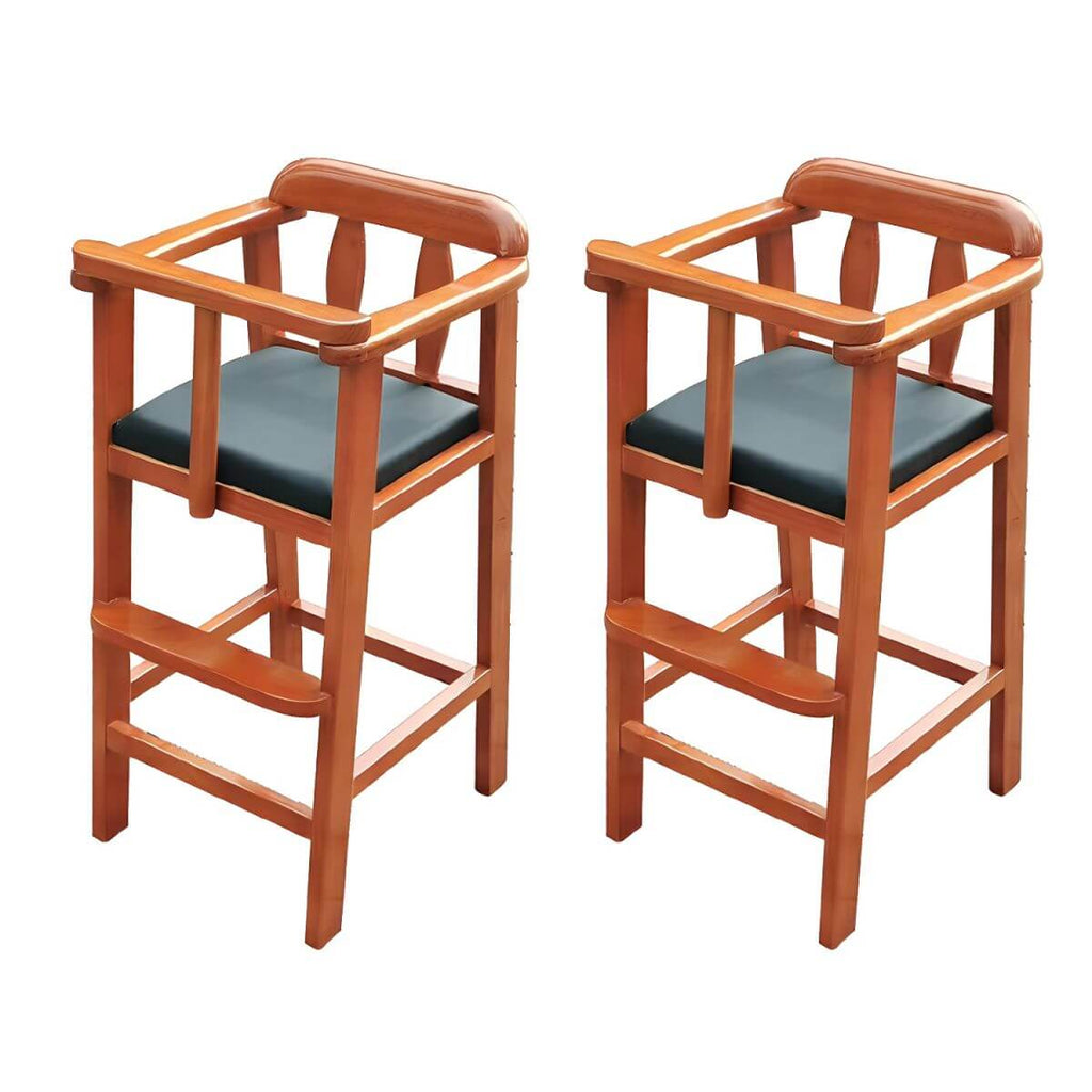 Natural Finish Wooden Dining Chair with Comfortable Design for Kids