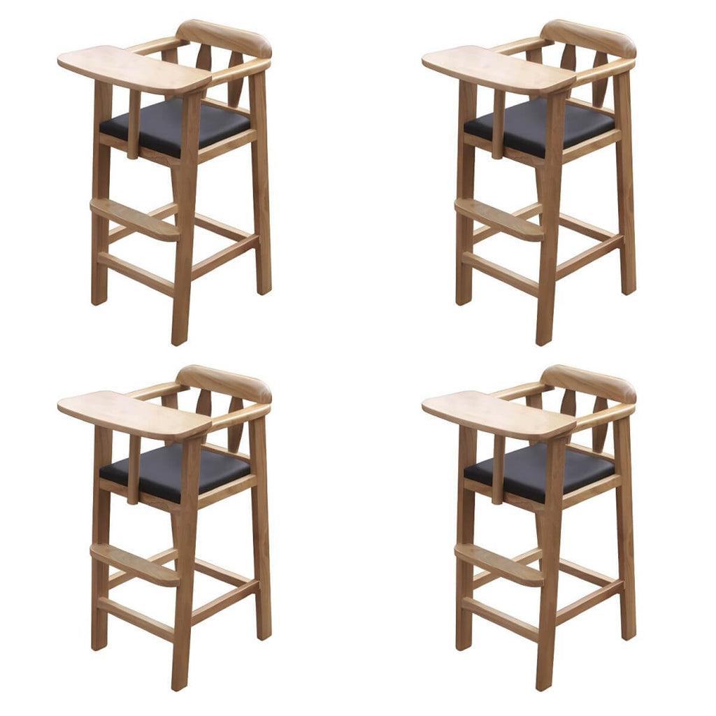 Natural Finish Wooden Dining Chair with Comfortable Design for Kids