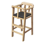 Natural Finish Wooden Dining Chair with Comfortable Design for Kids