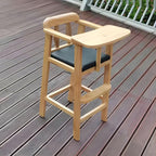 Natural Finish Wooden Dining Chair with Comfortable Design for Kids