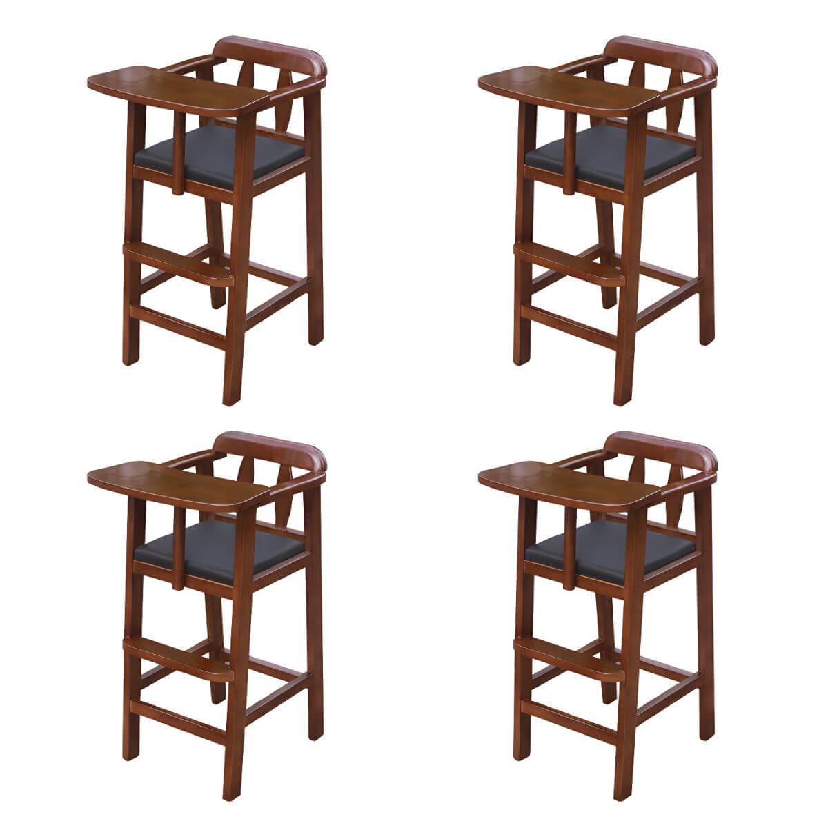 Natural Finish Wooden Dining Chair with Comfortable Design for Kids
