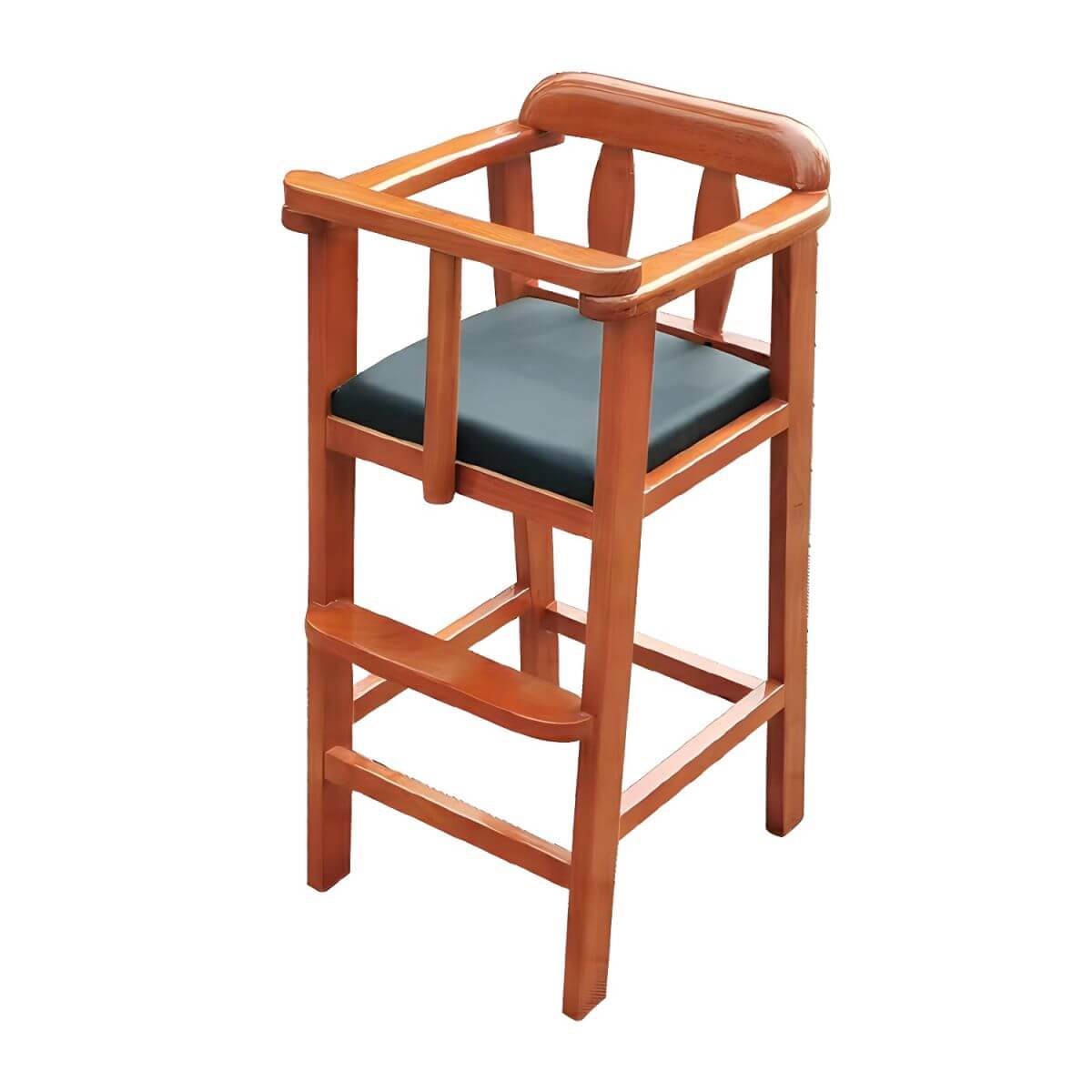 Natural Finish Wooden Dining Chair with Comfortable Design for Kids