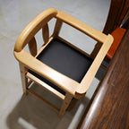 Natural Finish Wooden Dining Chair with Comfortable Design for Kids