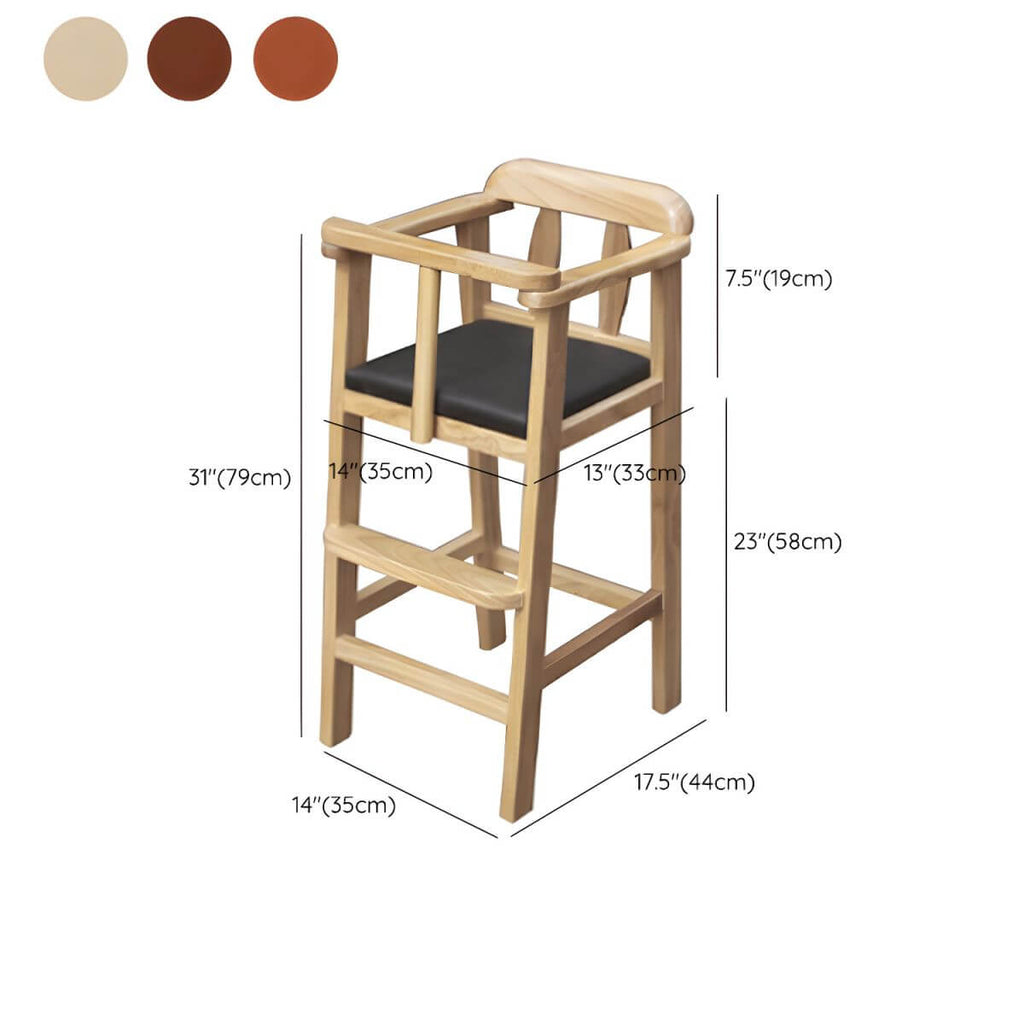 Natural Finish Wooden Dining Chair with Comfortable Design for Kids Dimensions
