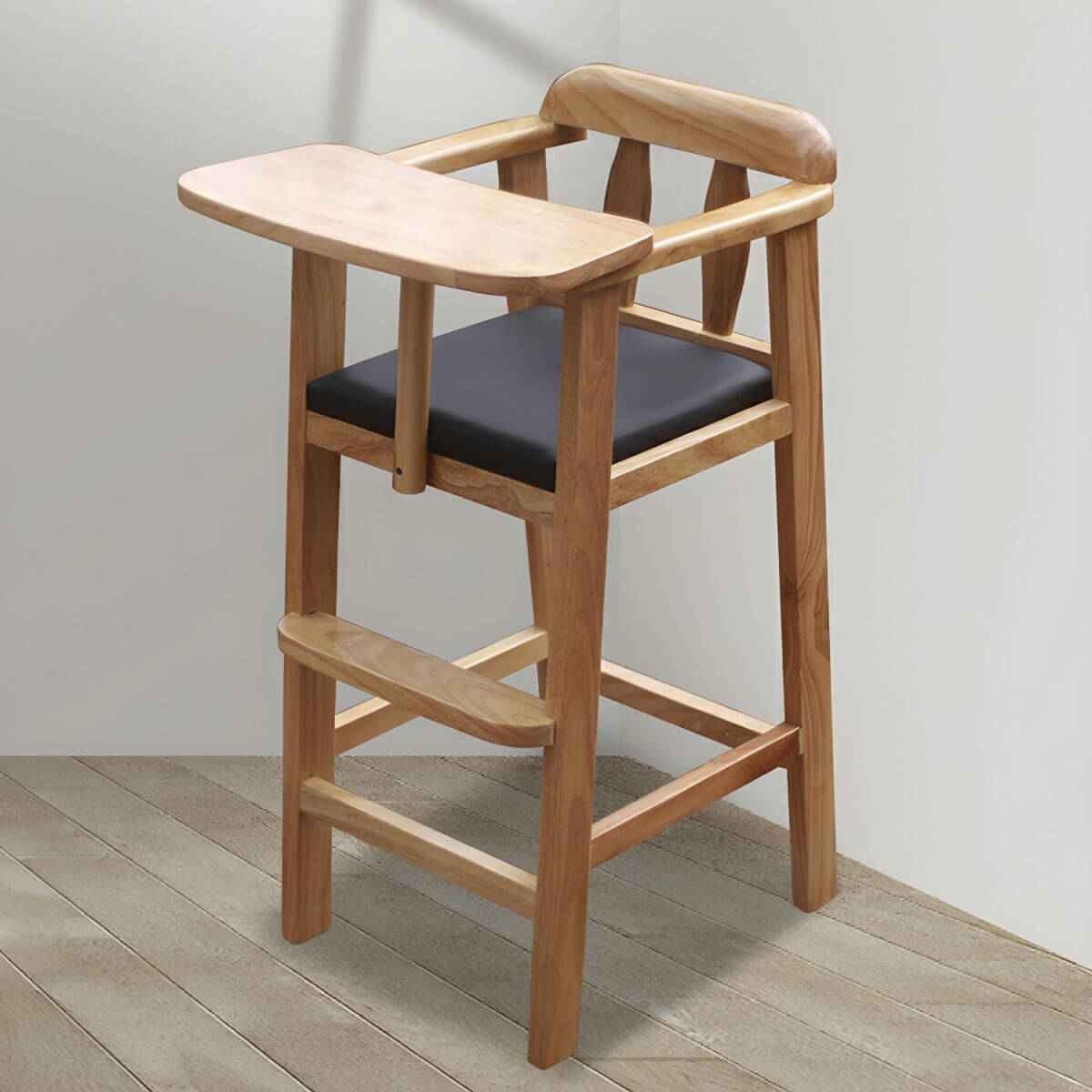 Natural Finish Wooden Dining Chair with Comfortable Design for Kids Main Product Image Main image