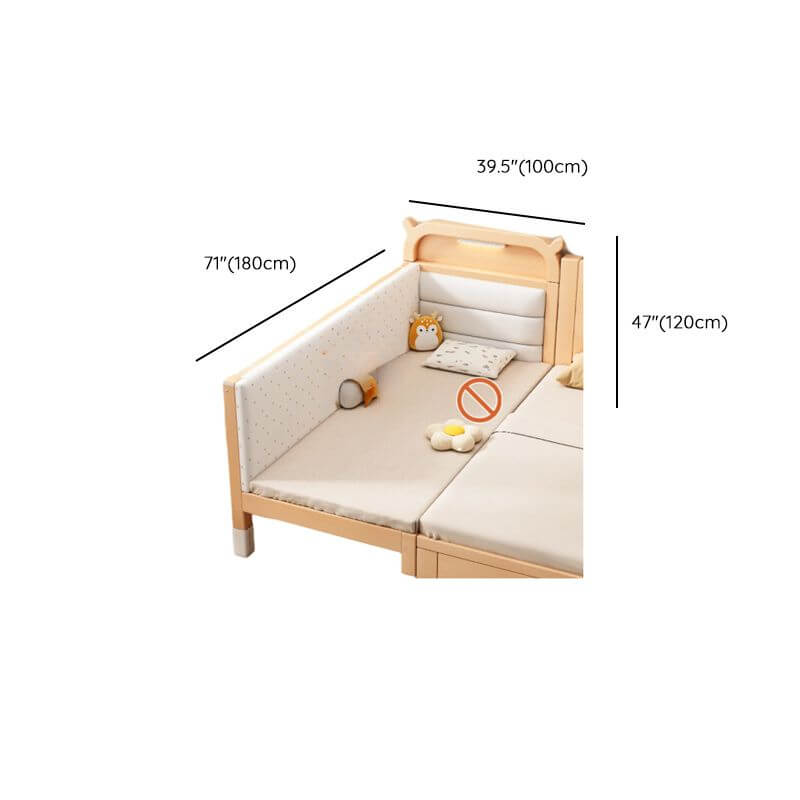 Natural Finish Wooden Toddler Bed - Multiple Sizes Dimensions