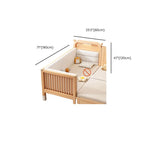 Natural Finish Wooden Toddler Bed - Multiple Sizes Dimensions