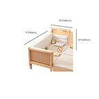 Natural Finish Wooden Toddler Bed - Multiple Sizes Dimensions