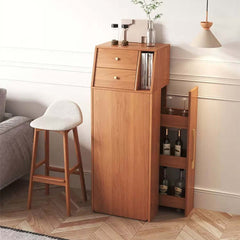 Natural Folding MDF Wine Bar Table For Small Spaces