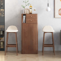 Natural Folding MDF Wine Bar Table For Small Spaces