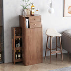 Natural Folding MDF Wine Bar Table For Small Spaces