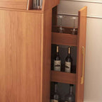 Natural Folding MDF Wine Bar Table For Small Spaces