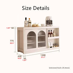 Natural Folding Table + Cabinet with Hidden Storage