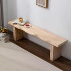 Natural Live Edge Wood Bench with Minimalist Modern Design
