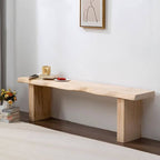Natural Live Edge Wood Bench with Minimalist Modern Design