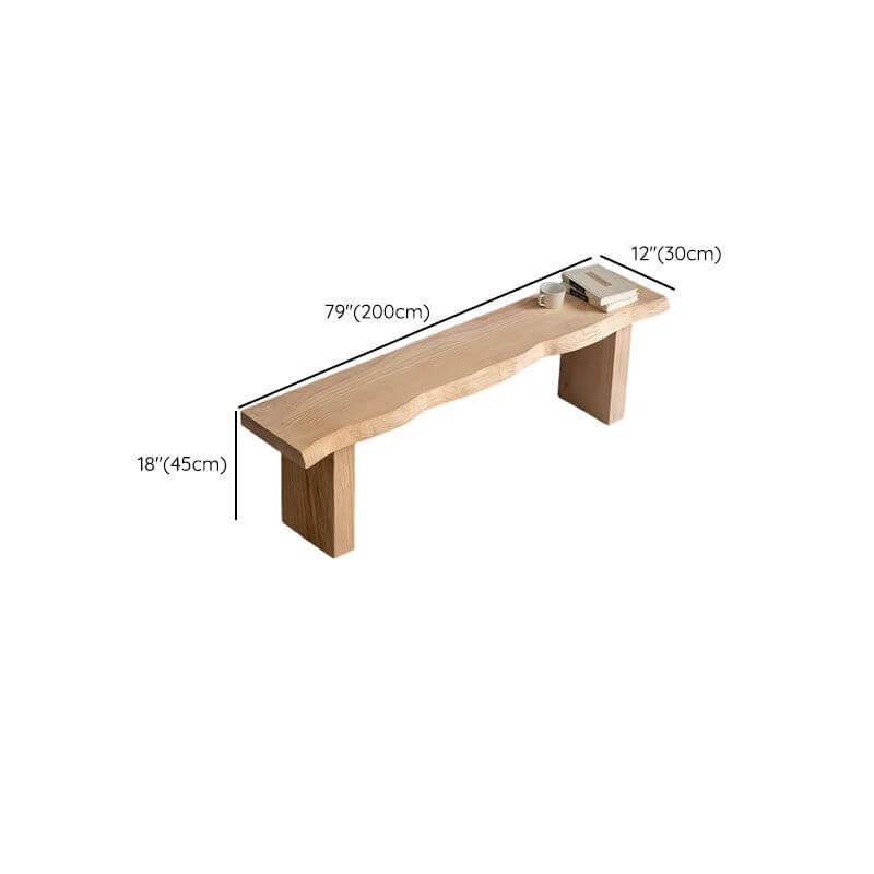 Natural Live Edge Wood Bench with Minimalist Modern Design Dimensions