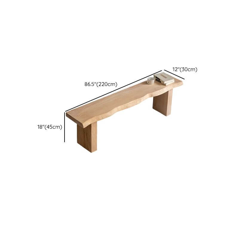 Natural Live Edge Wood Bench with Minimalist Modern Design Dimensions