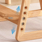 Natural/Pink Upholstered Chair with Wooden Frame for Kids