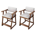 Natural/Pink Upholstered Chair with Wooden Frame for Kids